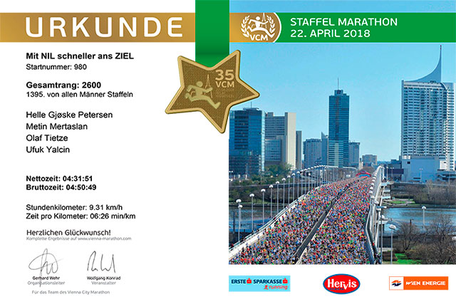 Nilcargo Team beim Wien Marathon 2018