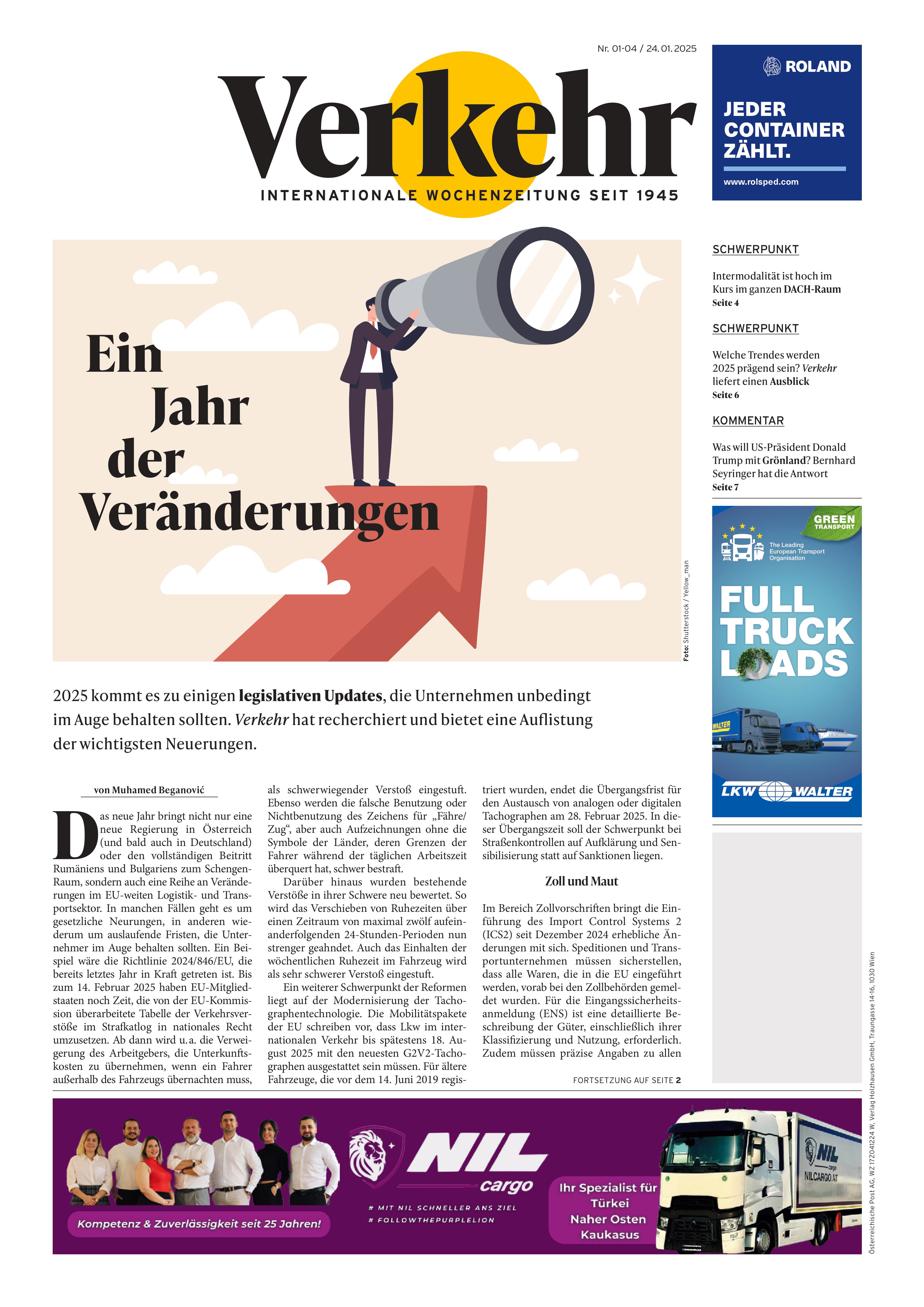 Nilcargo Beitrag im Magazin "Verkehr"